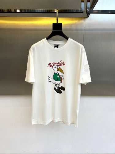遊び心あふれる プリント 半袖Tシャツ モンクレール Tシャツ 偽物 ホワイト