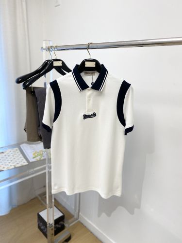 スクリプトロゴ コットンピケ ポロシャツ モンクレール Tシャツ 偽物 ホワイト