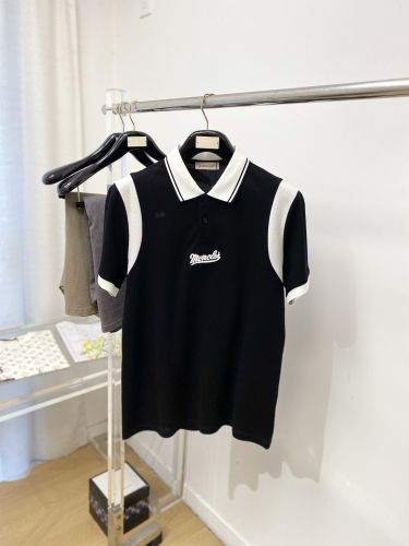 スクリプトロゴ コットンピケ ポロシャツ モンクレール Tシャツ 偽物 ブラック