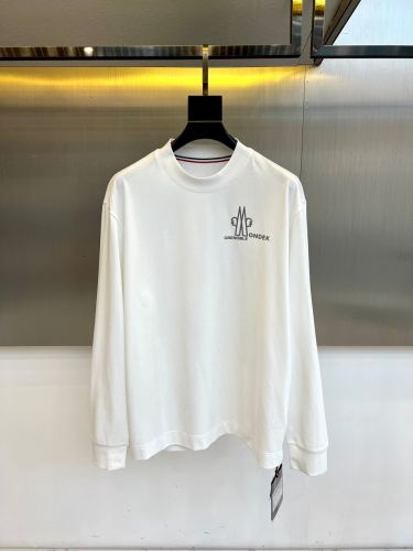 シンプル 合わせやすい 長袖Tシャツ モンクレール Tシャツ 偽物 クルーネック ホワイト