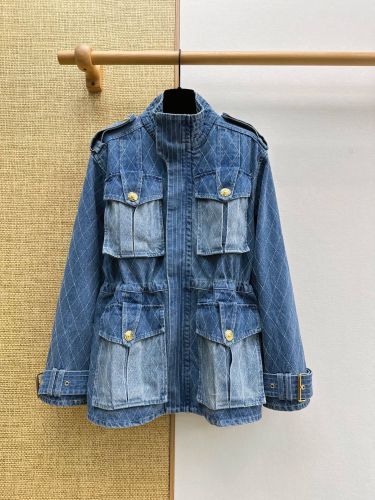 カジュアル デニムジャケット バルマン ジャケット コピー ブルゾン