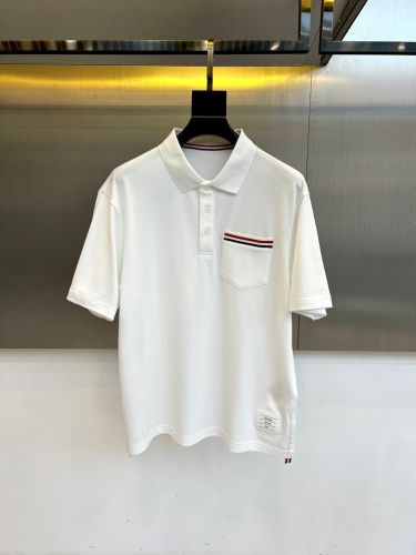 カジュアル 定番 コットン ポロシャツ トムブラウン Tシャツ 偽物 ホワイト