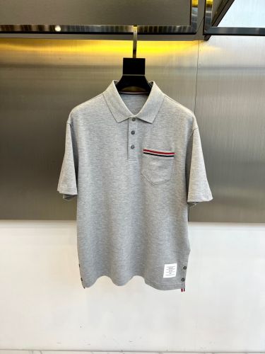 カジュアル 定番 コットン ポロシャツ トムブラウン Tシャツ 偽物 グレー