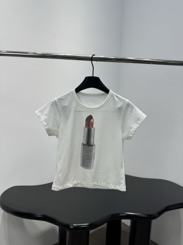 リップモチーフクロップドコットンTシャツ アレキサンダーワング Tシャツ コピー ホワイト