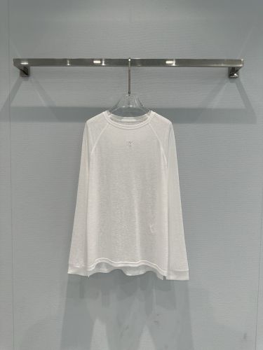 シンプル ロゴ刺繍 ロングスリーブTシャツ アレキサンダーワング Tシャツ コピー ホワイト