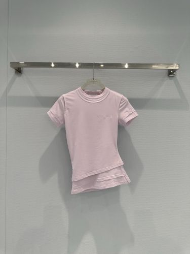 レイヤード風 半袖Tシャツ アレキサンダーワング Tシャツ コピー ピンク