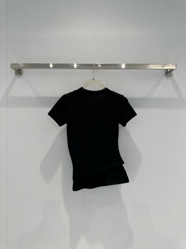 レイヤード風 半袖Tシャツ アレキサンダーワング Tシャツ コピー ブラック