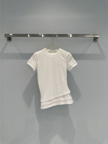 レイヤード風 半袖Tシャツ アレキサンダーワング Tシャツ コピー ホワイト