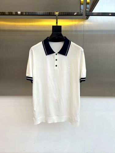 定番 カジュアル 配色 ポロシャツ エルメネジルド・ゼニア Tシャツ 偽物 ホワイト
