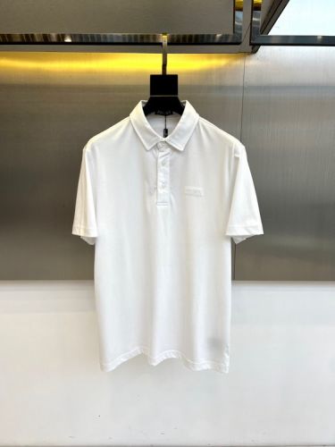 シンプル コットン 半袖ポロシャツ エルメネジルド・ゼニア Tシャツ 偽物 ホワイト