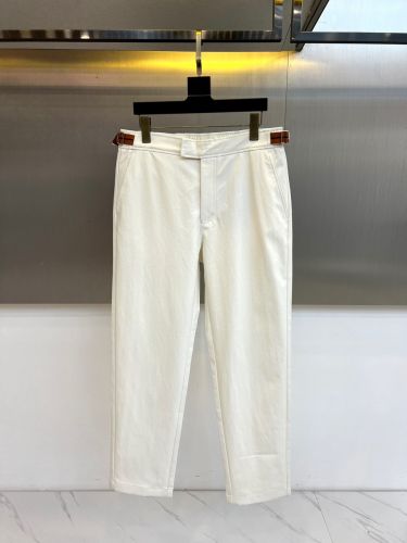 上品 カジュアル テーパードパンツ エルメネジルド・ゼニア スラックス 偽物 ホワイト