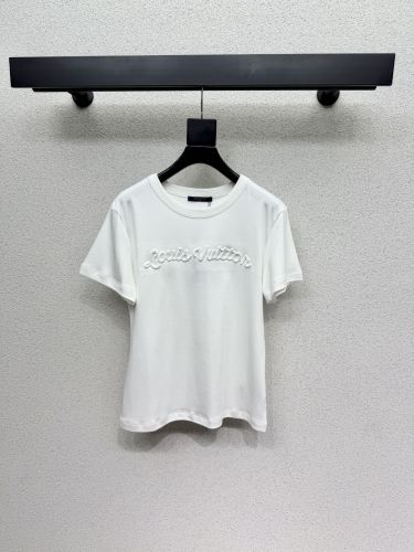 シグネチャー エンブロイダリー Tシャツ ルイ・ヴィトン 半袖Tシャツ コピー ホワイト