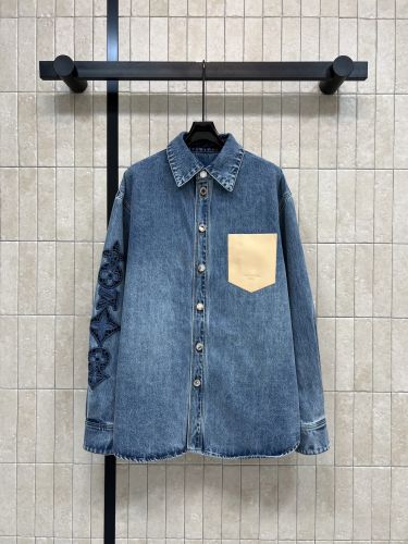 カジュアル おしゃれ ルイ・ヴィトン シャツ コピー デニムシャツ