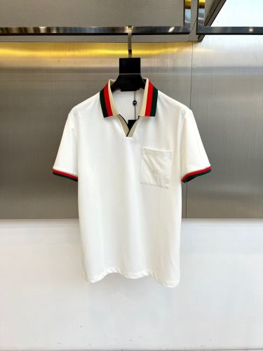 洗練された カジュアル スキッパーポロシャツ グッチ Tシャツ 偽物 ホワイト