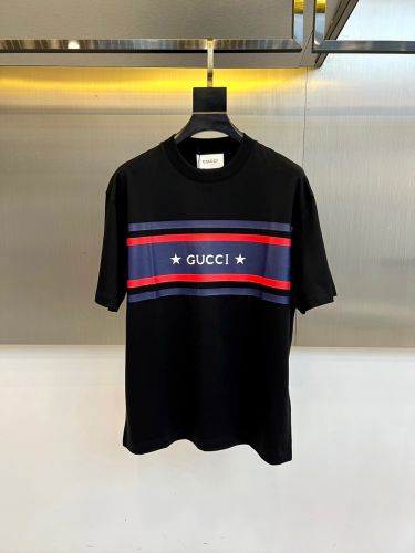 シンプル ロゴ クルーネック 半袖Tシャツ グッチ Tシャツ 偽物 ブラック