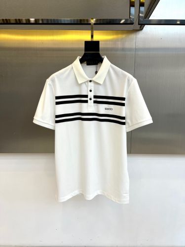 カジュアル 洗練された ロゴ刺繍 半袖ポロシャツ グッチ Tシャツ 偽物 ホワイト