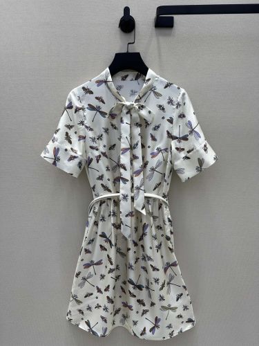 プリント シルクツイル ドレス グッチ ワンピース 偽物 半袖