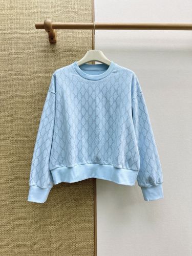 ラインストーン GG クルーネック スウェットシャツ グッチ Tシャツ コピー ブルー