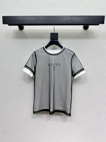 おしゃれ レイヤード風 半袖Tシャツ グッチ Tシャツ コピー クルーネック