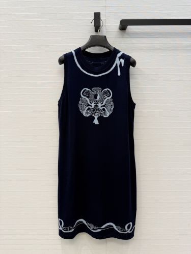 スリーブレストチュニックドレス エルメス ワンピース コピー ネイビー