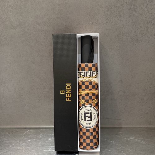 お洒落 チェッカー柄 FFロゴ 折りたたみ傘 フェンディ 傘 偽物 ワンタッチ 晴雨兼用
