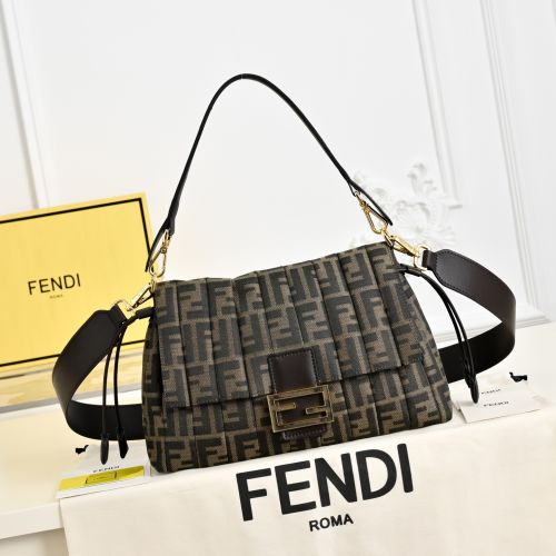 人気 洗練された フェンディ バッグ 偽物 バゲット ショルダーバッグ FFジャカード