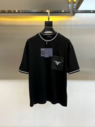 カジュアル ポケットTシャツ プラダ Tシャツ 偽物 クルーネック ブラック