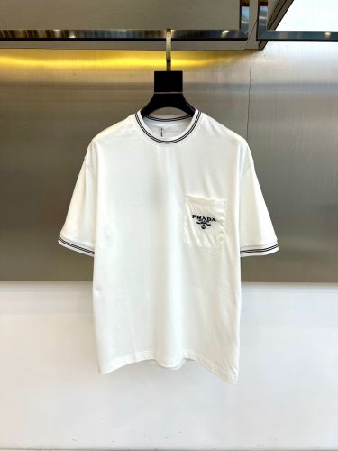カジュアル ポケットTシャツ プラダ Tシャツ 偽物 クルーネック ホワイト