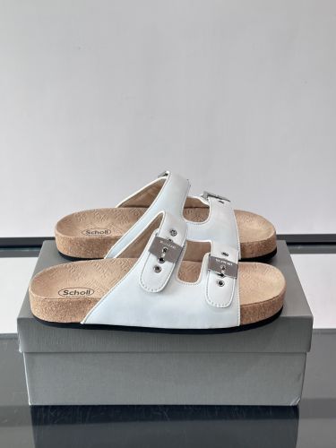BALENCIAGA × Scholl スライドサンダル バレンシアガ サンダル コピー ホワイト