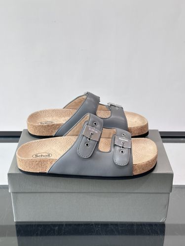 BALENCIAGA × Scholl バレンシアガ サンダル コピー スライドサンダル グレー