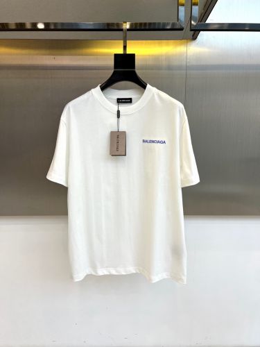 シンプル ロゴ コットン 半袖Tシャツ バレンシアガ Tシャツ 偽物 ホワイト