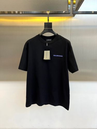 シンプル ロゴ コットン 半袖Tシャツ バレンシアガ Tシャツ 偽物 ブラック