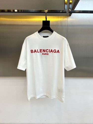 シンプル 定番 ロゴ刺繍 半袖Tシャツ バレンシアガ Tシャツ 偽物 ホワイト
