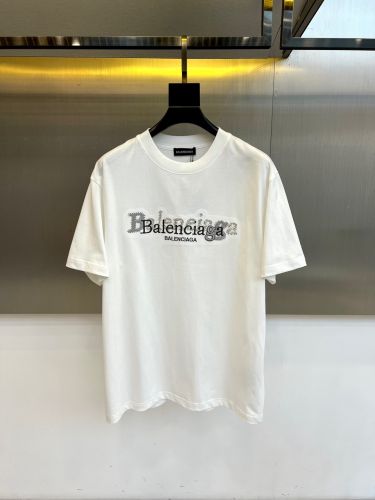 カジュアル ロゴ クルーネック 半袖Tシャツ バレンシアガ Tシャツ 偽物 ホワイト