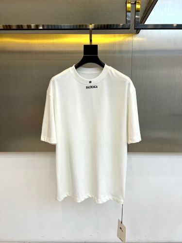 ミニロゴ オーバーサイズ 半袖Tシャツ バレンシアガ Tシャツ 偽物 ホワイト