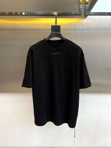 ミニロゴ オーバーサイズ 半袖Tシャツ バレンシアガ Tシャツ 偽物 ブラック