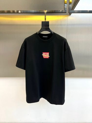 おしゃれ ロゴ クルーネック 半袖Tシャツ バレンシアガ Tシャツ 偽物 ブラック