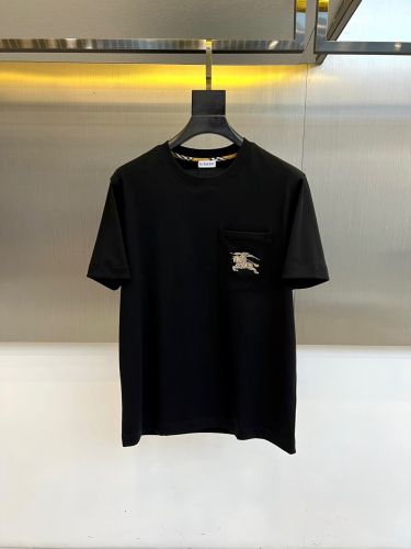 シンプル 馬上の騎士 半袖Tシャツ バーバリー Tシャツ 偽物 クルーネック ブラック