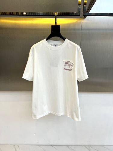 ベーシック ロゴ バーバリー Tシャツ 偽物 クルーネック 半袖Tシャツ ホワイト