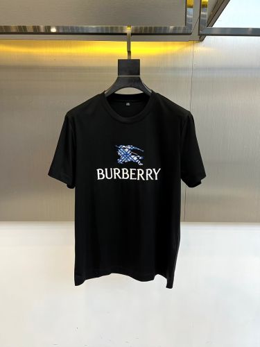 カジュアル ロゴ 半袖Tシャツ バーバリー Tシャツ 偽物 コットン ブラック
