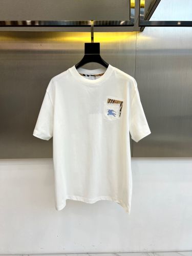 カジュアル ロゴ コットン 半袖Tシャツ バーバリー Tシャツ 偽物 ホワイト