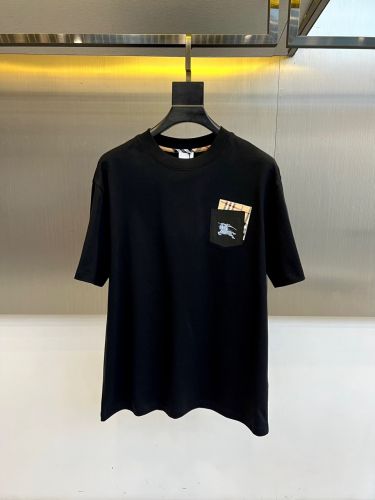 カジュアル ロゴ コットン 半袖Tシャツ バーバリー Tシャツ 偽物 ブラック