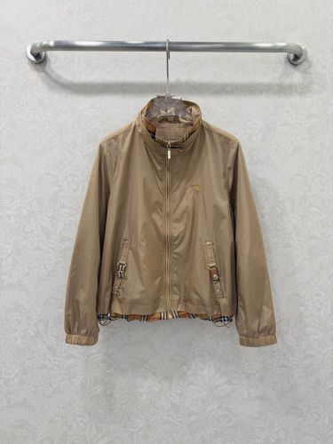カジュアル ジップアップブルゾン バーバリー ジャケット 偽物 カーキ