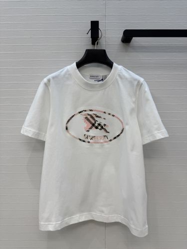 バーバリー Tシャツ 偽物 チェックナイトスタンプ コットンTシャツ 