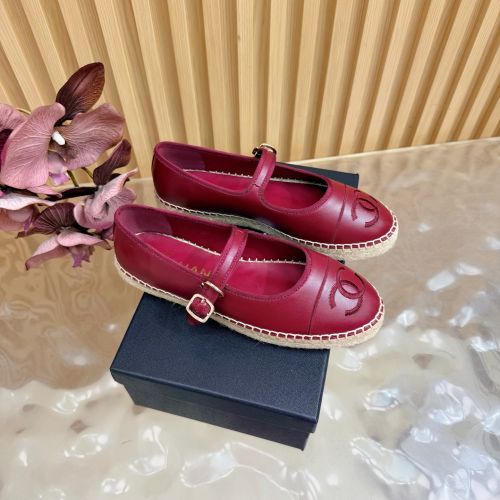 シンプル 上品 エスパソール メリージェーン シャネル シューズ コピー ボルドー 
