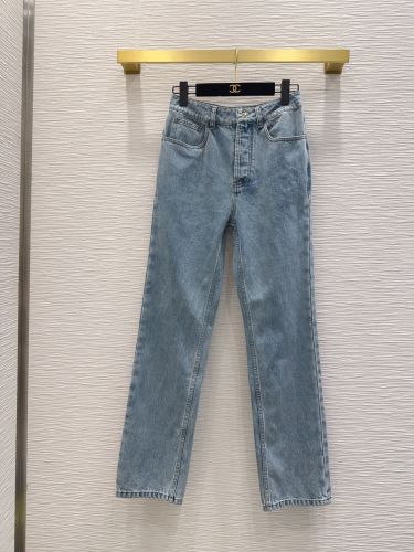 洗練された ターンロック デニムパンツ シャネル ジーンズ コピー ブルー