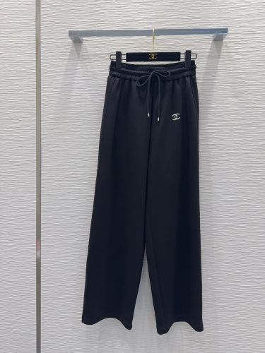 CCロゴ ドローストリング スウェットパンツ シャネル パンツ コピー ブラック