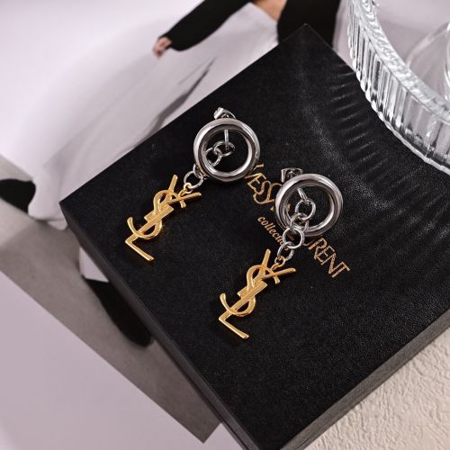 バイカラー YSL ドロップピアス イヴ・サンローラン イヤリング 偽物