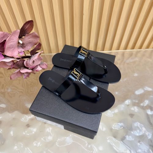 カジュアル YSL バビロン スライド イヴ・サンローラン サンダル コピー ブラック