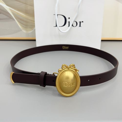 人気 新作 おしゃれ Dior Médaillon ベルト スーパーコピー ダークブラウン